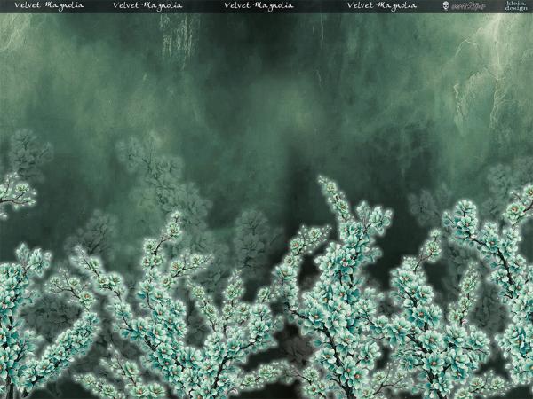Velvet Magnolia (mint) - Bordüre - Jersey